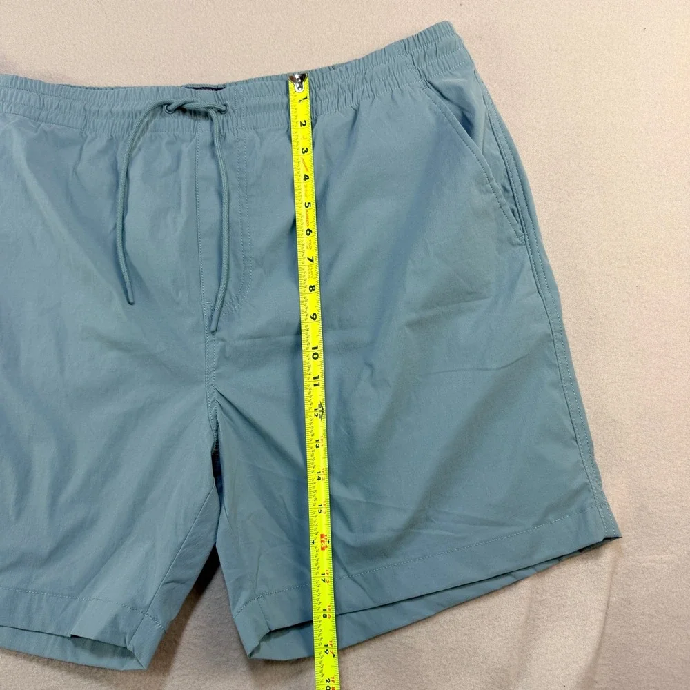 J.Crew Mens Re-Imagined Tech Shorts XL Light Blue draw strings NWT